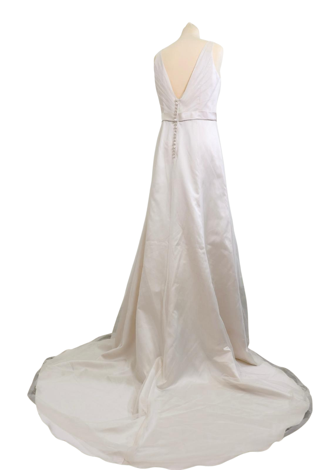 Elegant White Chiffon Wedding Dress - Image 2