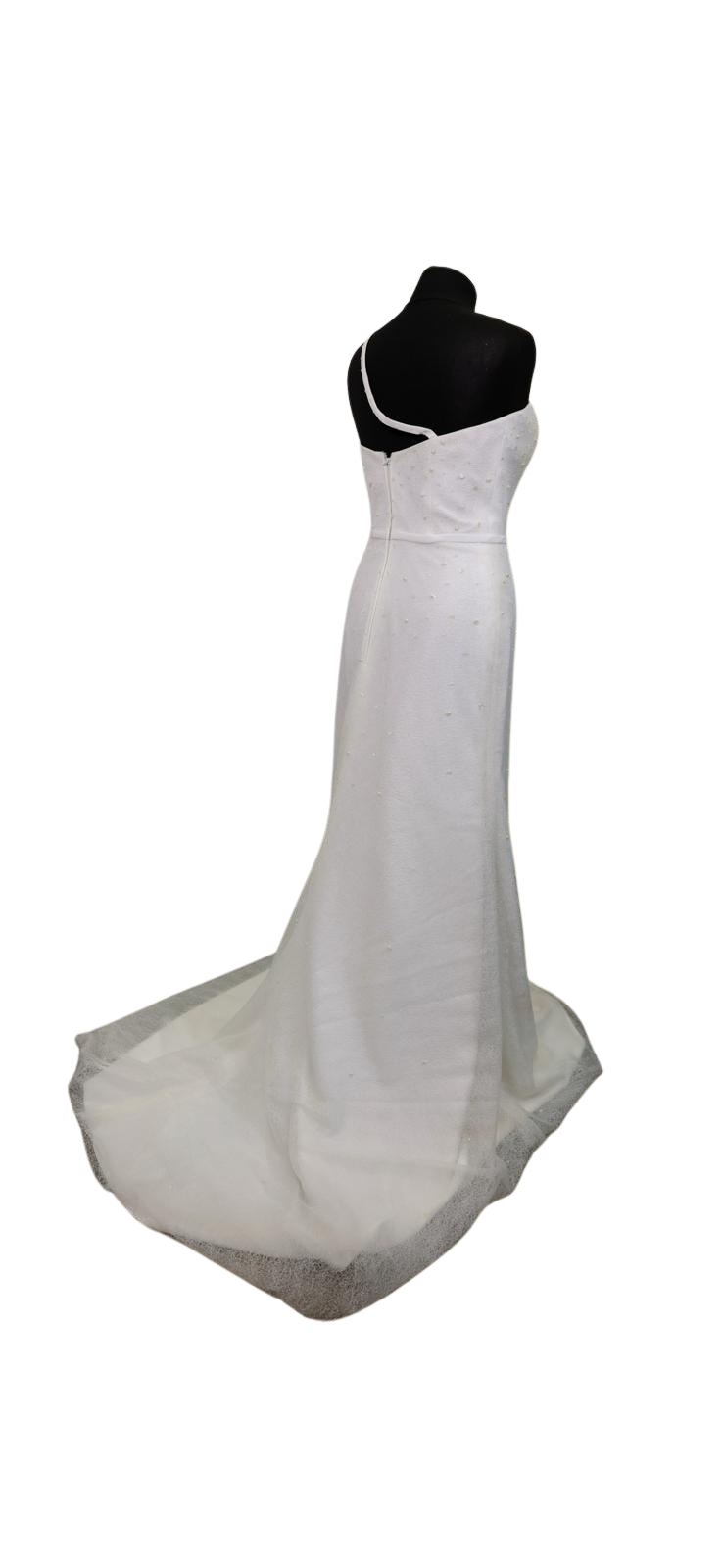 Ivory One-Shoulder Wedding Dress - Image 2