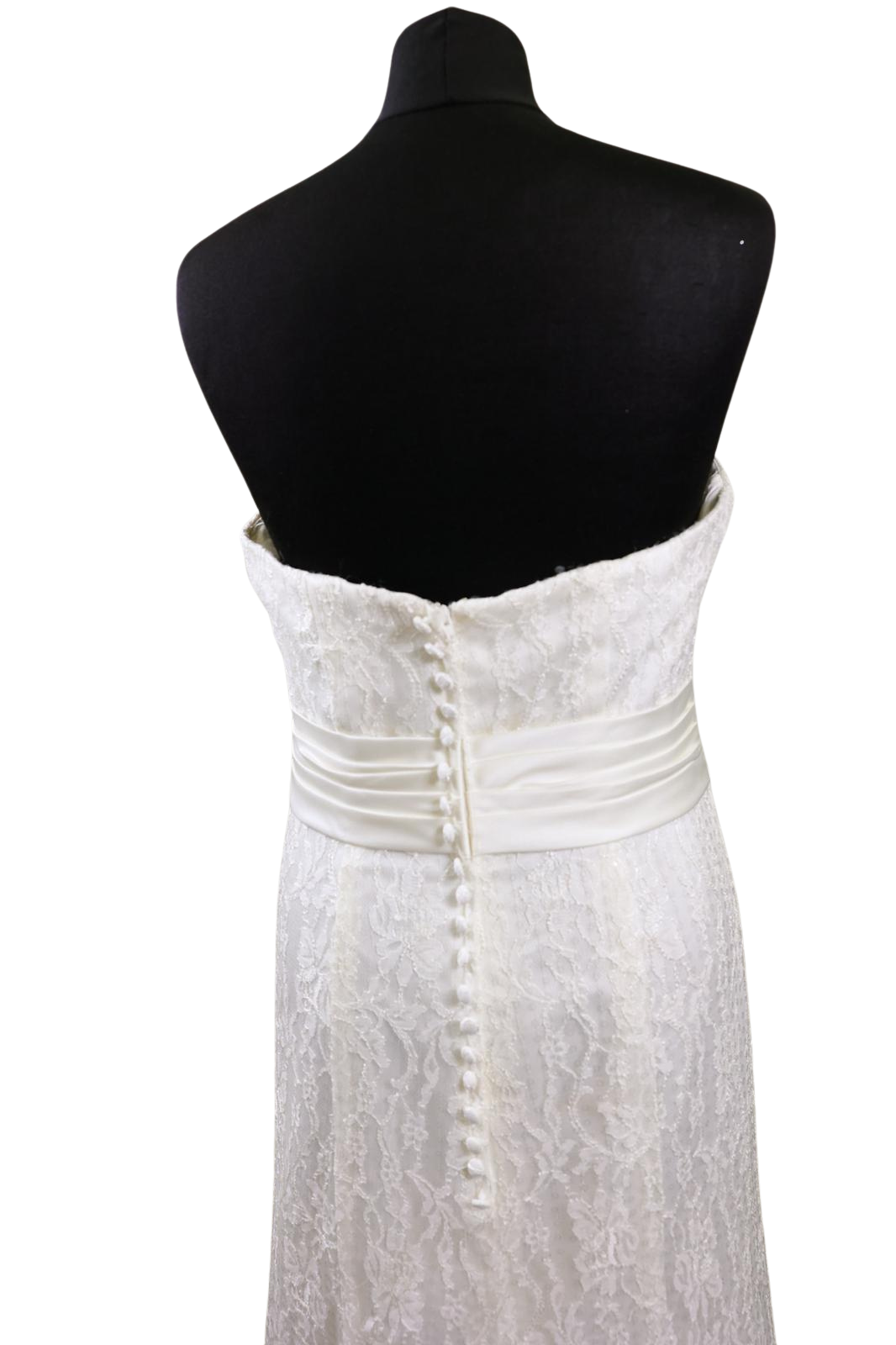 Off White Beaded Mermaid Wedding Dress - Image 2