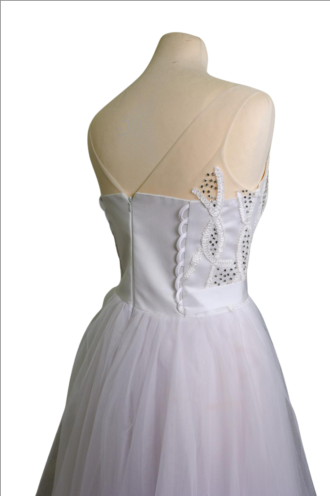 White Tulle Wedding Dress - Image 3