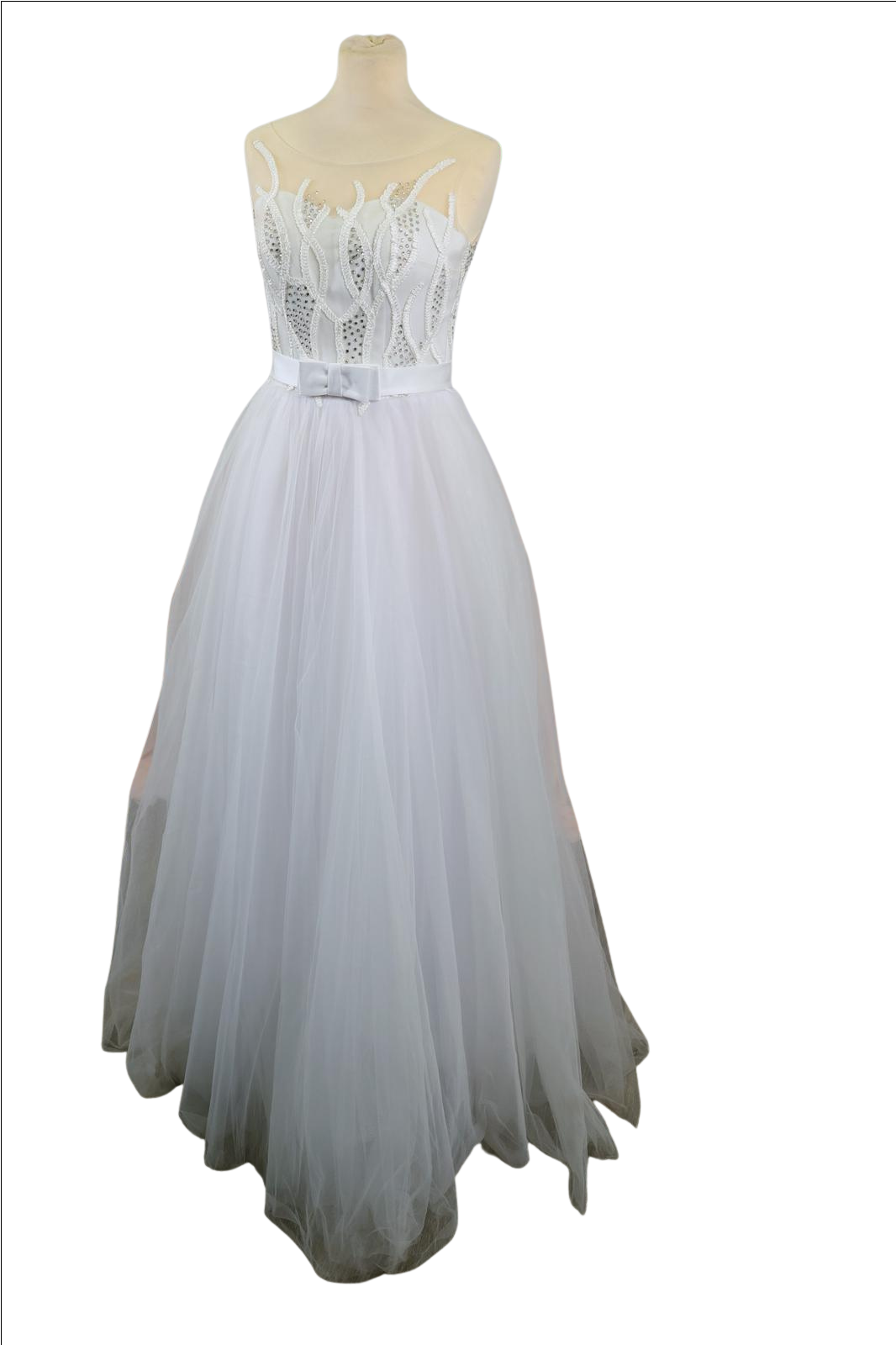 White Tulle Wedding Dress - Image 4