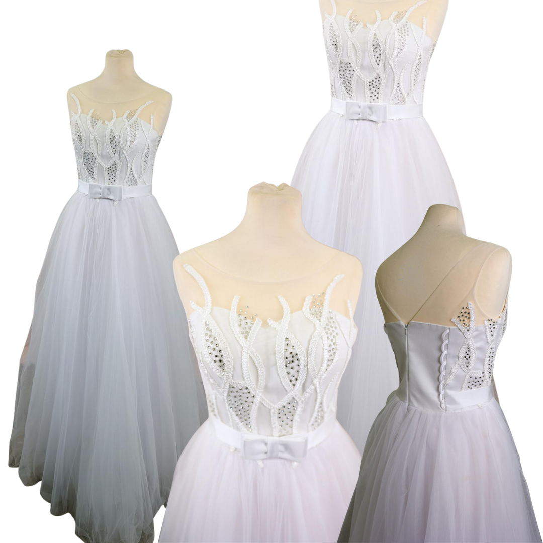 White Tulle Wedding Dress