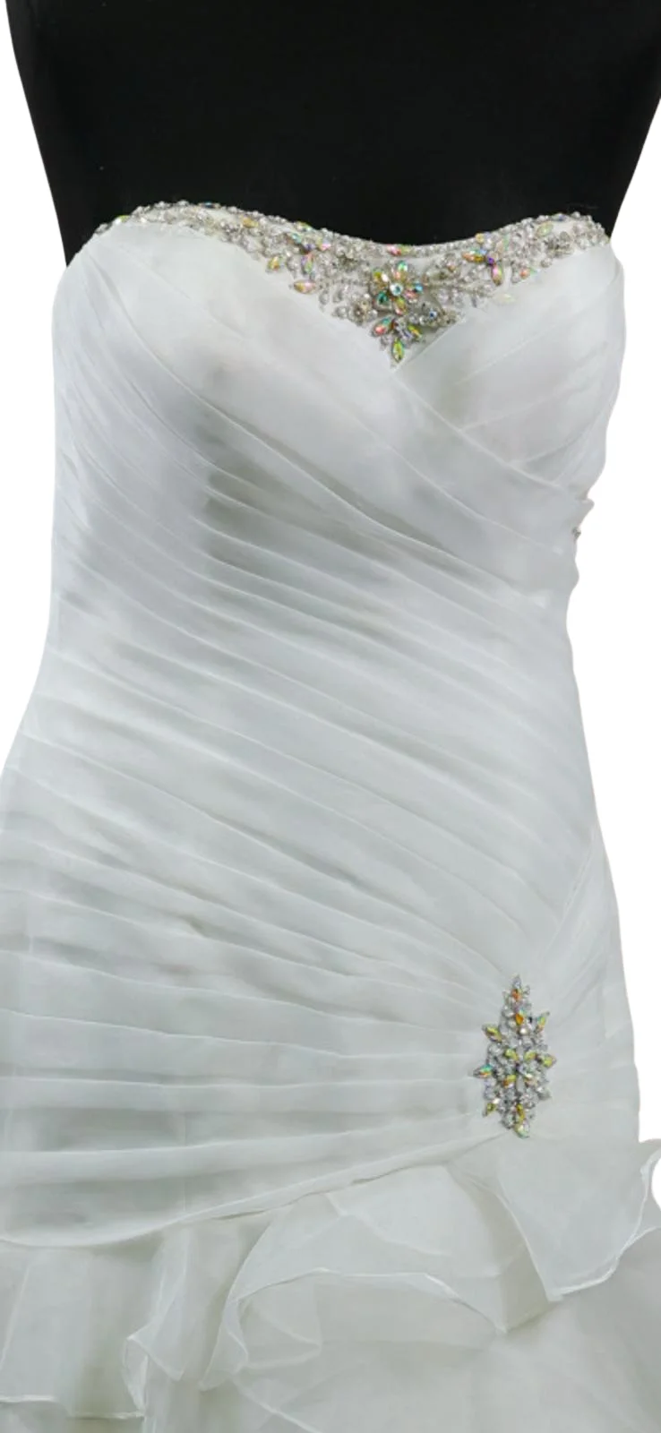 Strapless Ivory Wedding Dress - Image 4