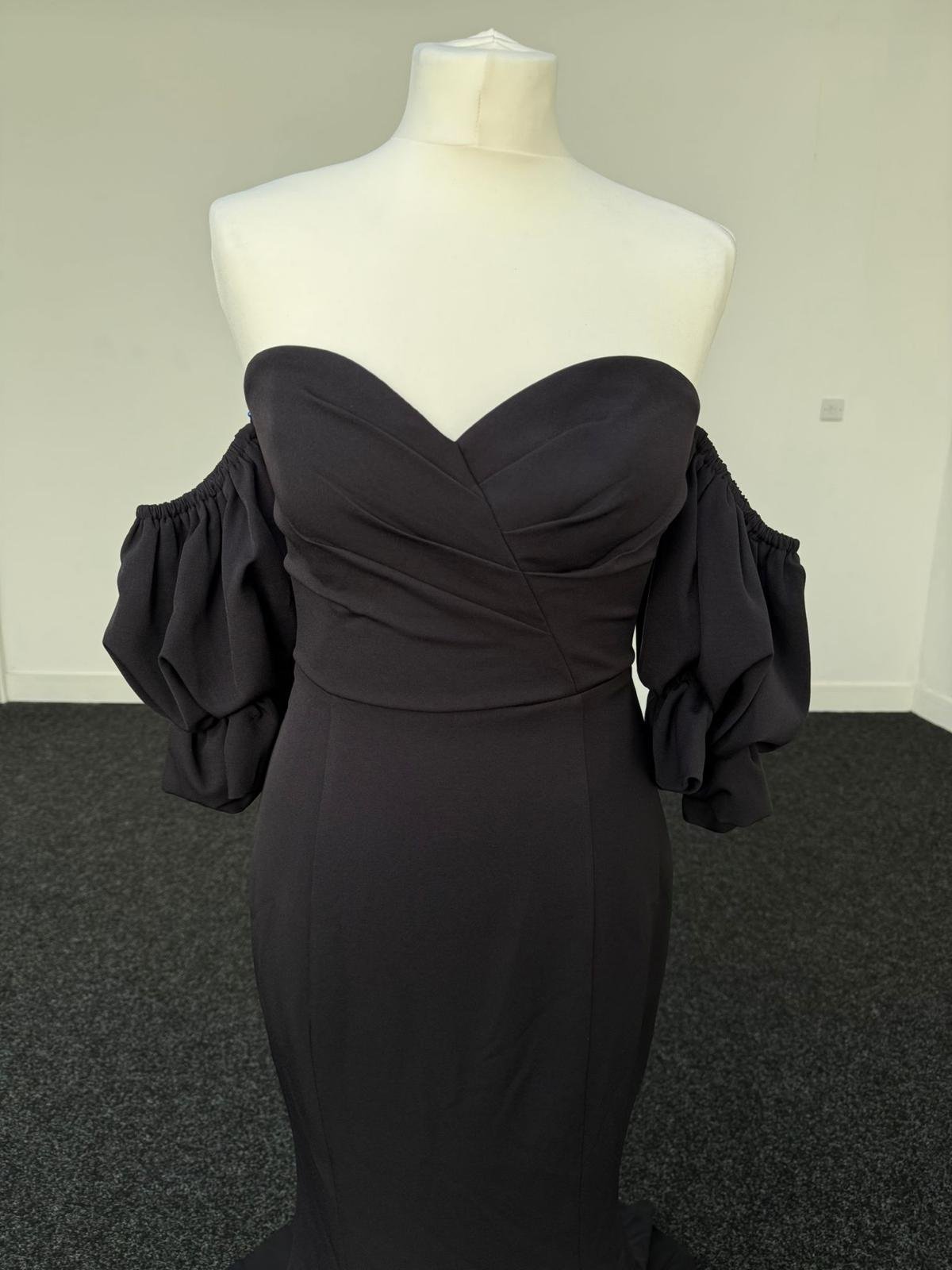 Midnight Elegance Off-Shoulder Mermaid Evening Gown - Image 5